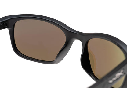 Wiley X WX Helix Captivate Polarized Blue Mirror Black