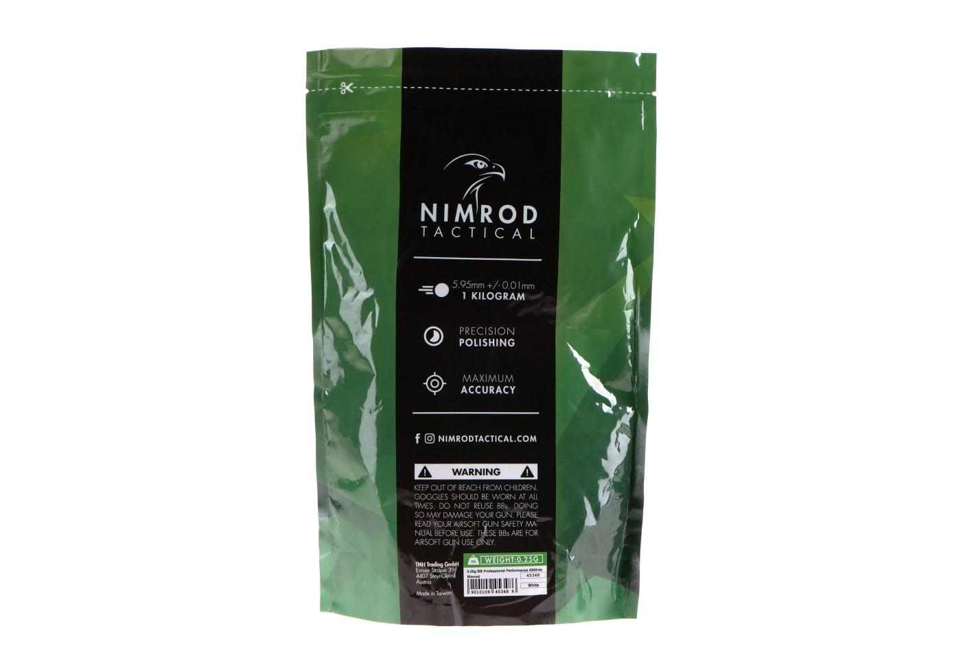 Nimrod 0.25g Airsoft BB's Professional Performance 4000rds White