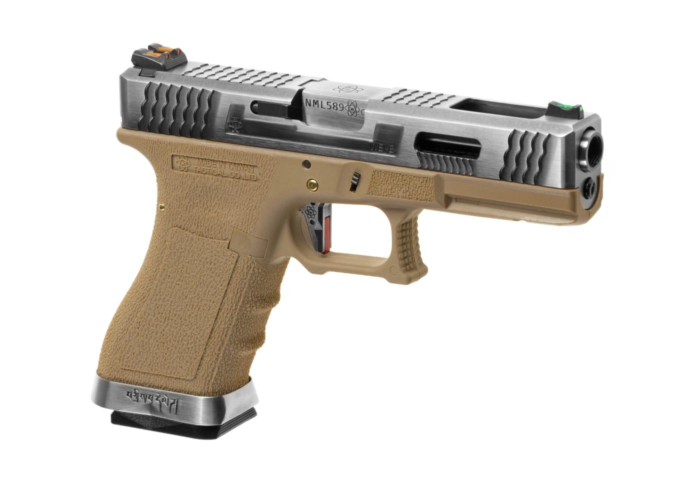 WE G-Force 18C SV Silver Barrel Metal Version GBB Desert