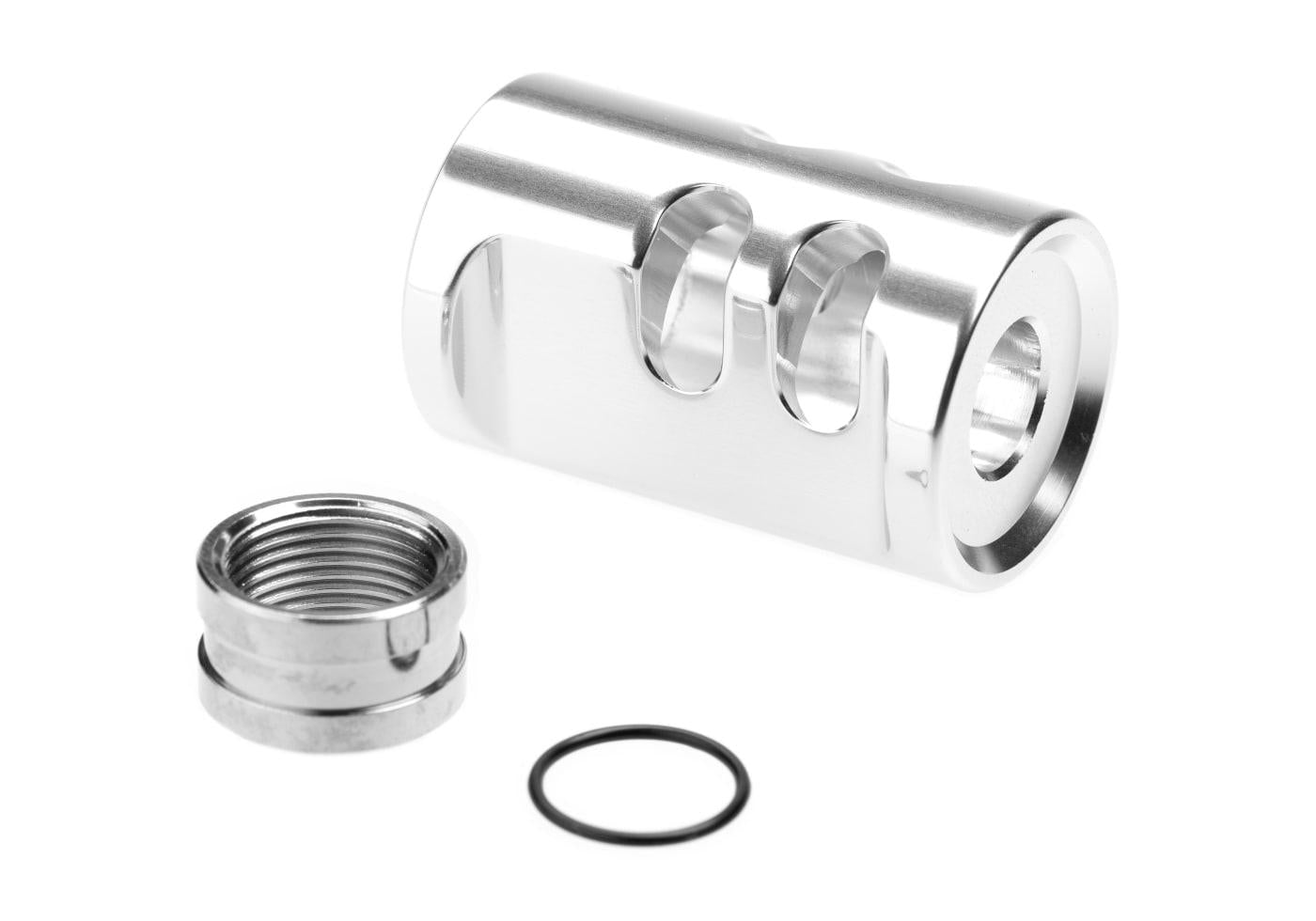 TTI Airsoft AAP01 Type-A Compensator 14mm CCW Silver