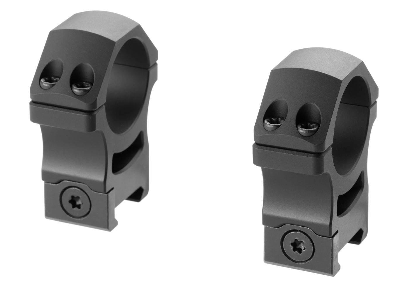 Leapers PRO 30mm High Profile P.O.I. Picatinny Rings Black Scopr Mounts