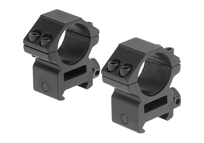 Leapers 25.4mm Mount Rings Medium Black