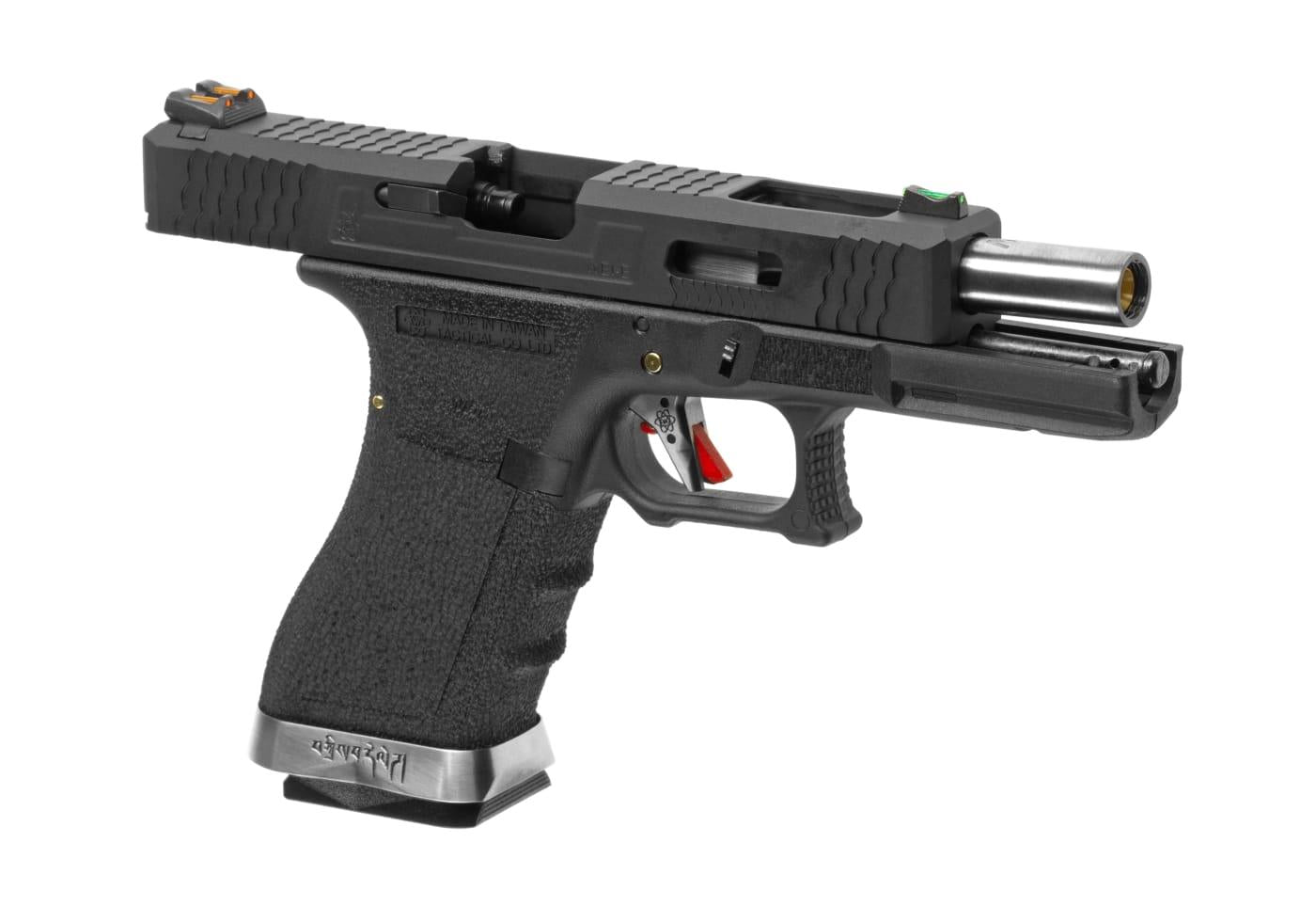 WE G-Force 17 BK Silver Barrel Metal Version GBB Black