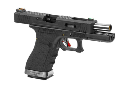 WE G-Force 17 BK Silver Barrel Metal Version GBB Black