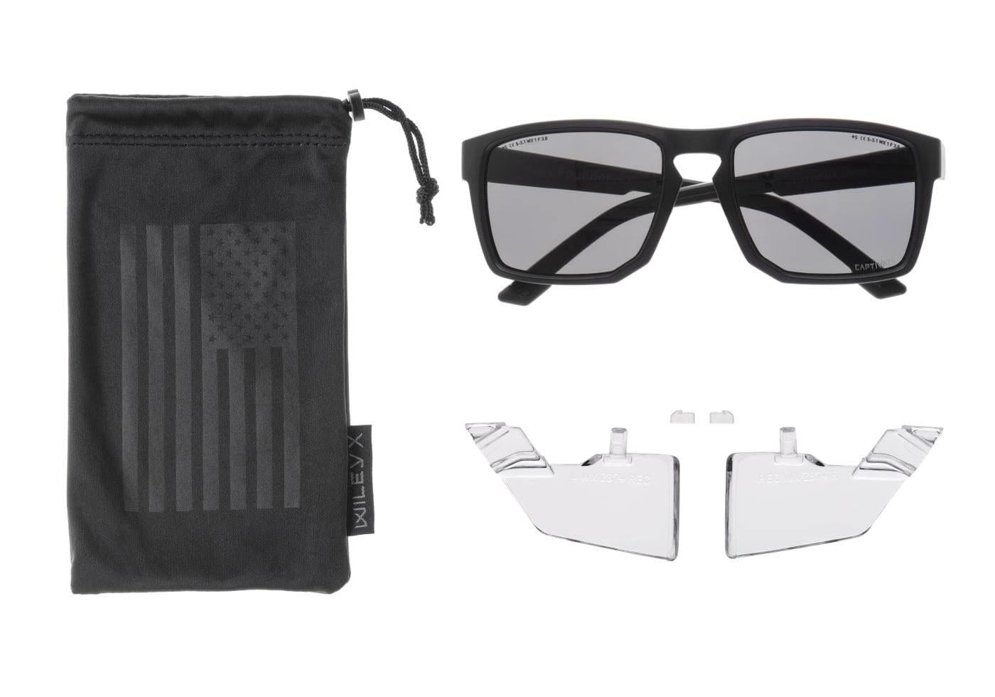 Wiley X WX Founder Polarized Grey Black