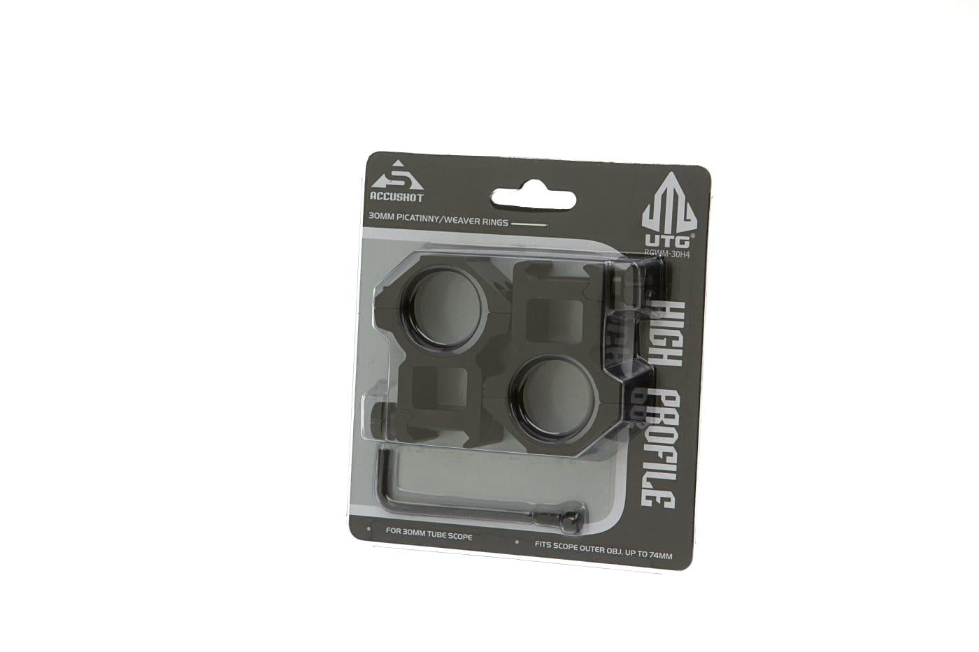 Leapers 30mm Mount Rings High Black