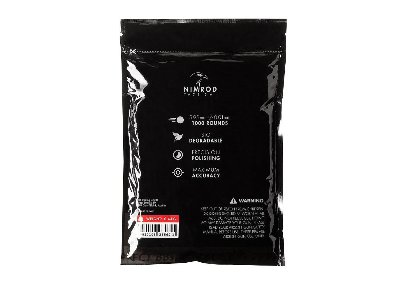 Nimrod 0.43g Bio BB Professional Performance 1000rds Bag White
