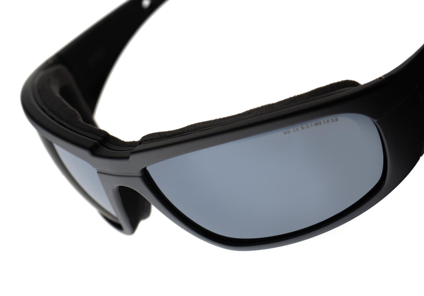 Wiley X WX Boss Silver Flash Grey Black