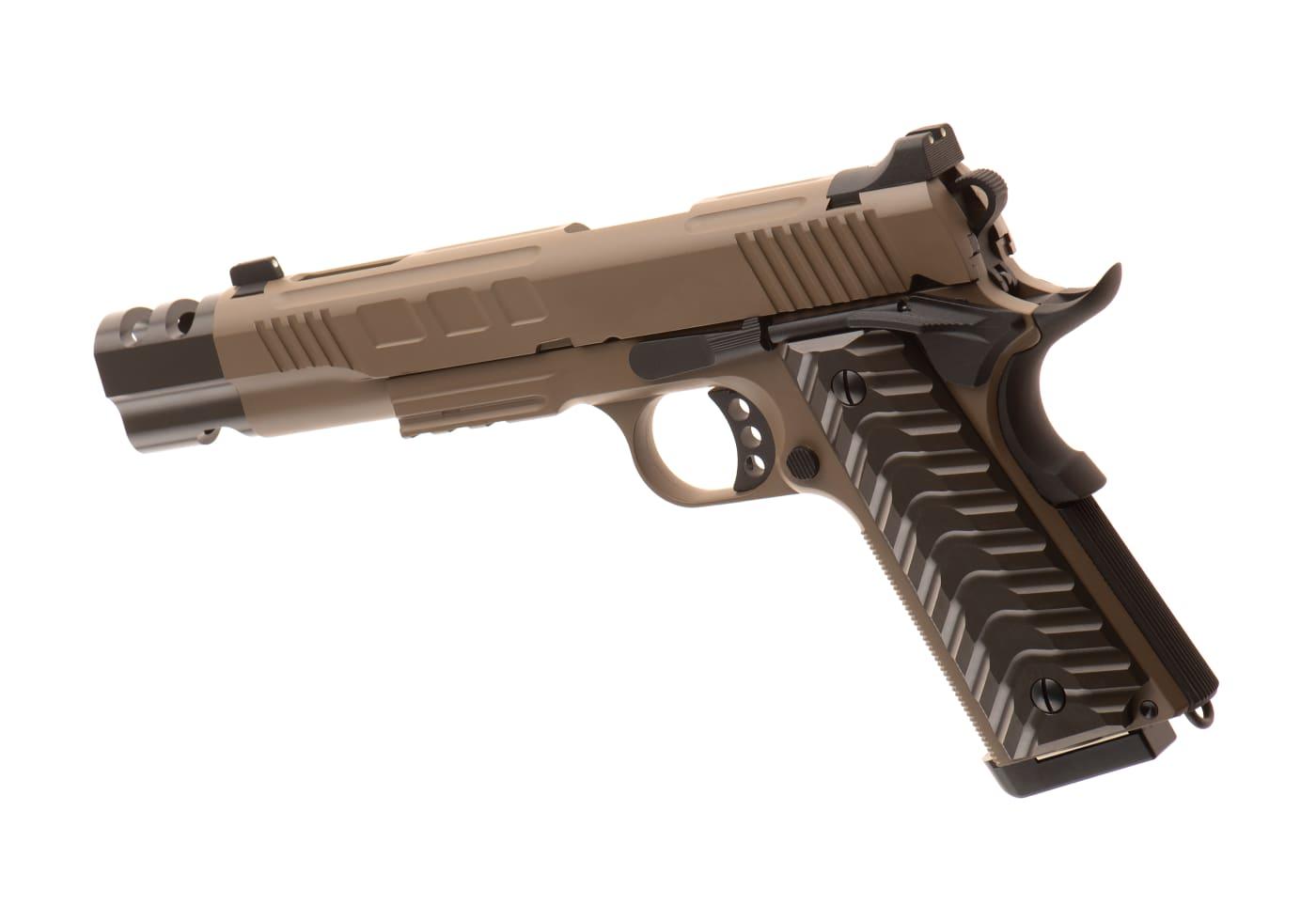 KJW KP-16 Full Metal GBB Pistol Tan