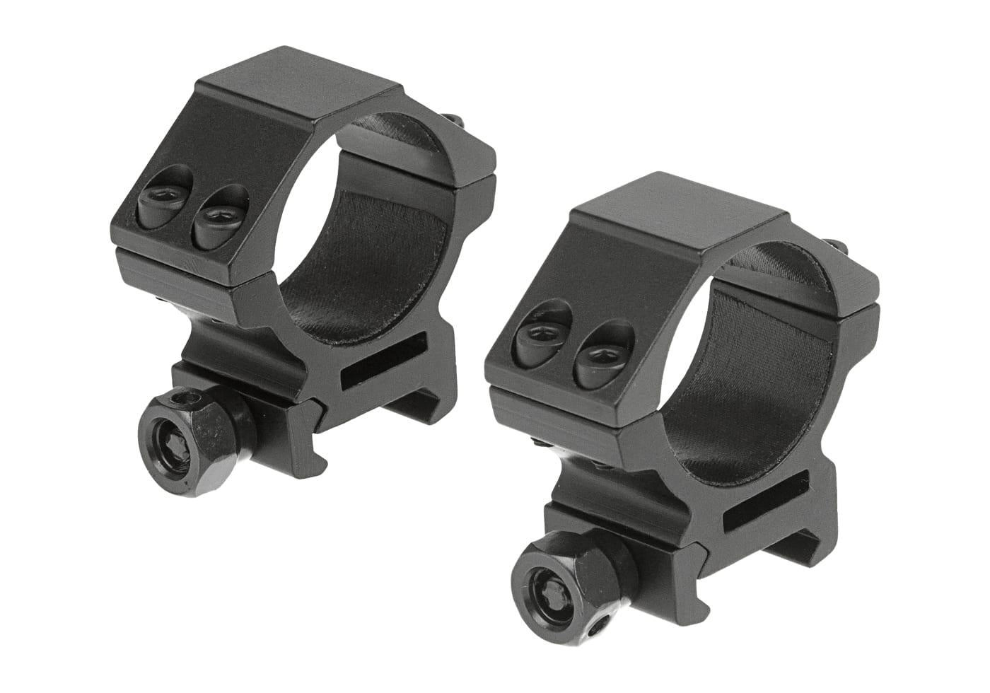 Leapers 30mm Mount Rings Low Black