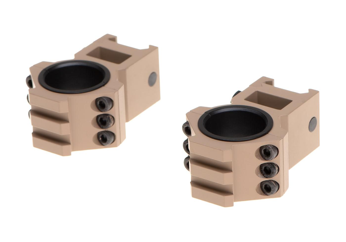 Aim-O Top Rail 25.4mm / 30mm Mount Rings Desert