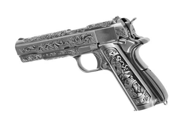 WE M1911 Etched Full Metal GBB Silver