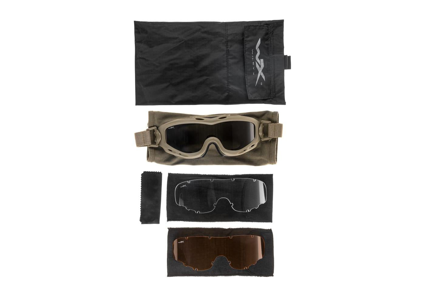 Wiley X Spear Goggle Grey / Clear / Light Rust Tan