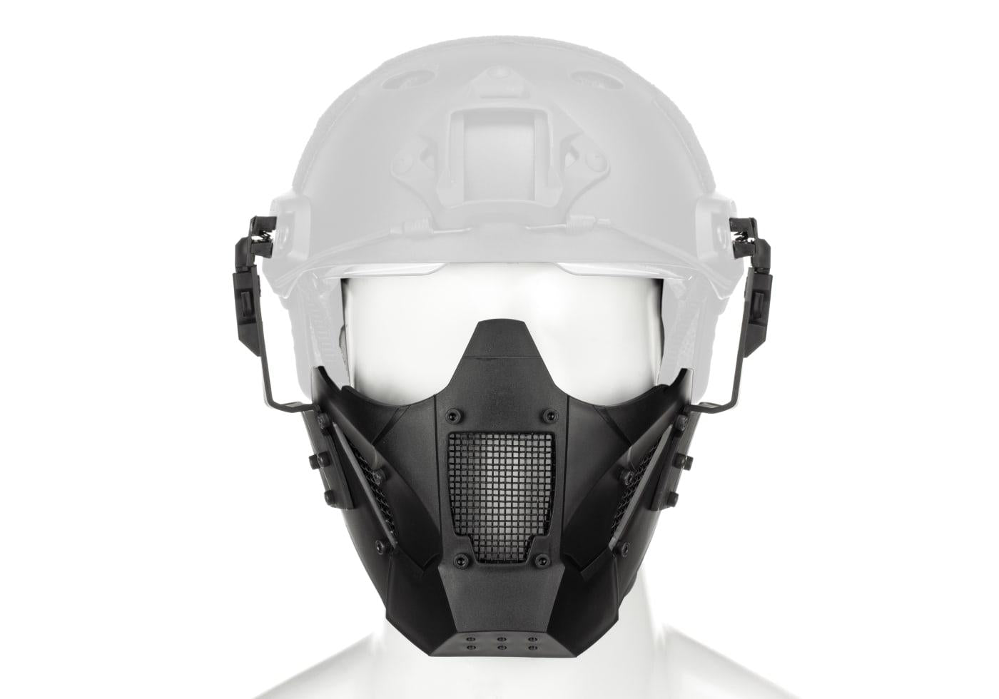 Pirate Arms Warrior Steel Half Face Mask Black