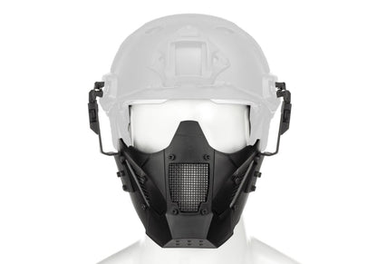 Pirate Arms Warrior Steel Half Face Mask Black