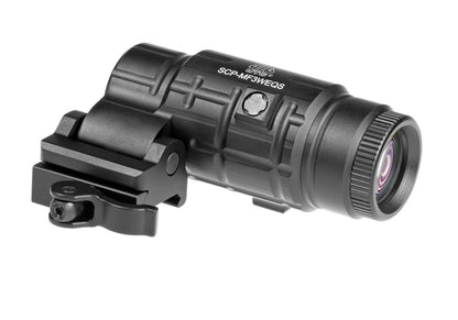 Leapers 3x Flip-to-Side QD Magnifier Adjustable TS Black