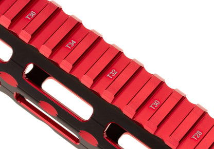 Leapers AR-15 15.3 Inch Super Slim Free Float Handguard M-LOK Black/Red