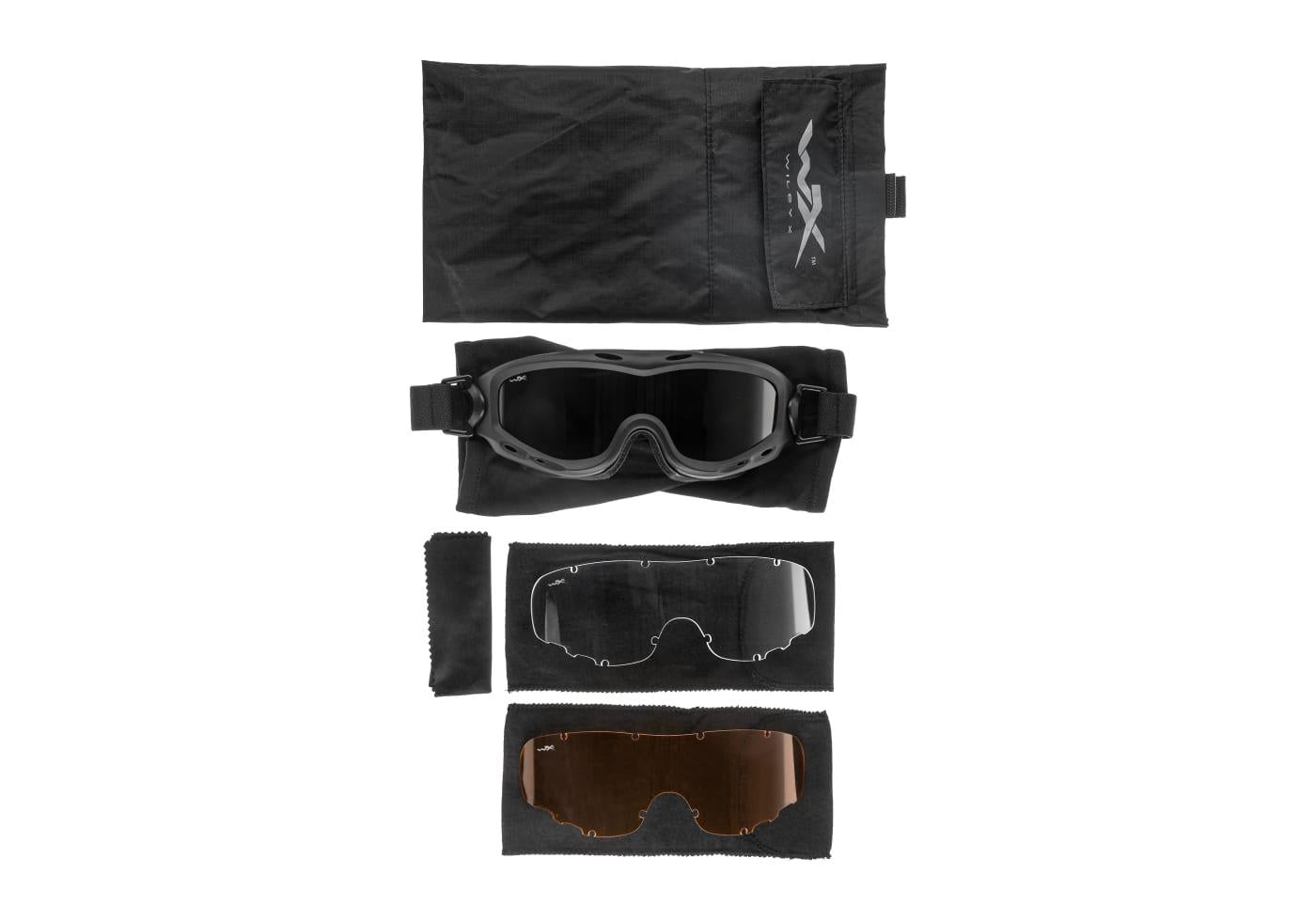Wiley X Spear Goggle Grey / Clear / Light Rust Black