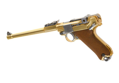 WE P08 8 Inch Full Metal GBB Gold