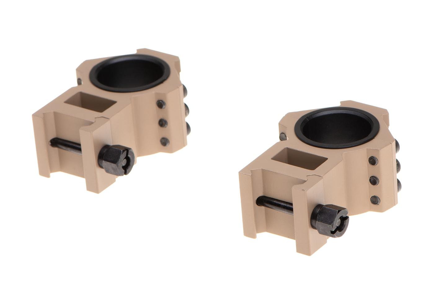 Aim-O Top Rail 25.4mm / 30mm Mount Rings Desert