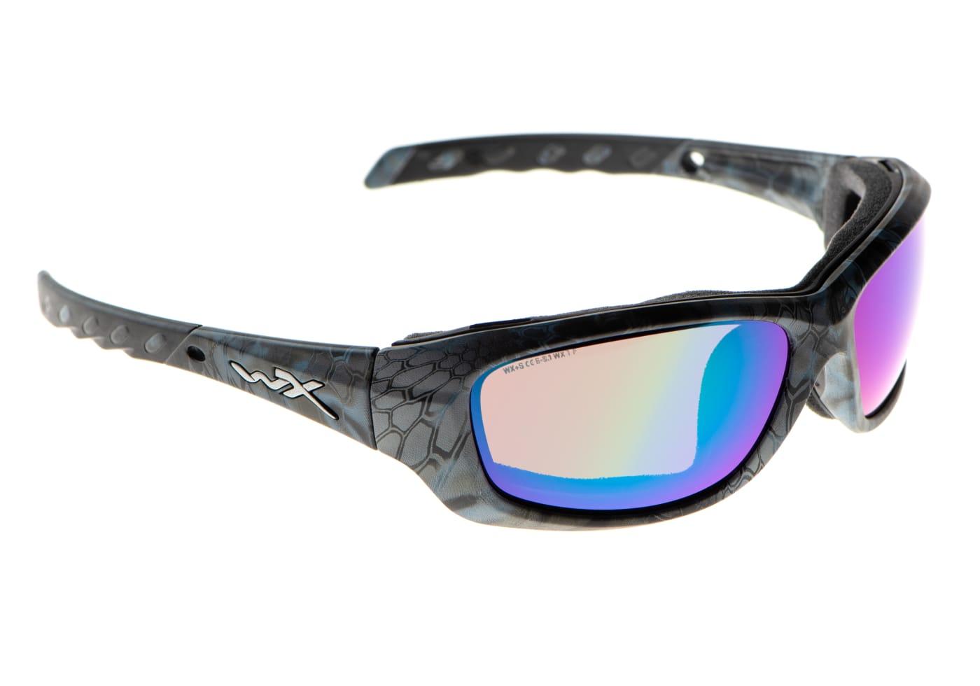 Wiley X WX Gravity Captivate Polarized Green Mirror Kryptek Neptune