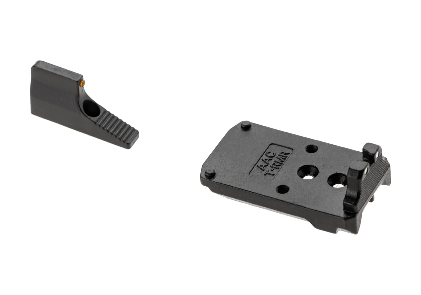 Action Army AAP01 Steel RMR Adapter & Front Sight Set Black