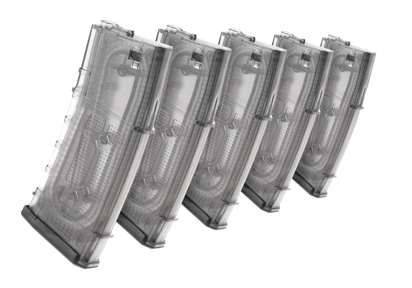 G&G Magazine M4 Midcap 105rds 5pcs Box Set Transparent