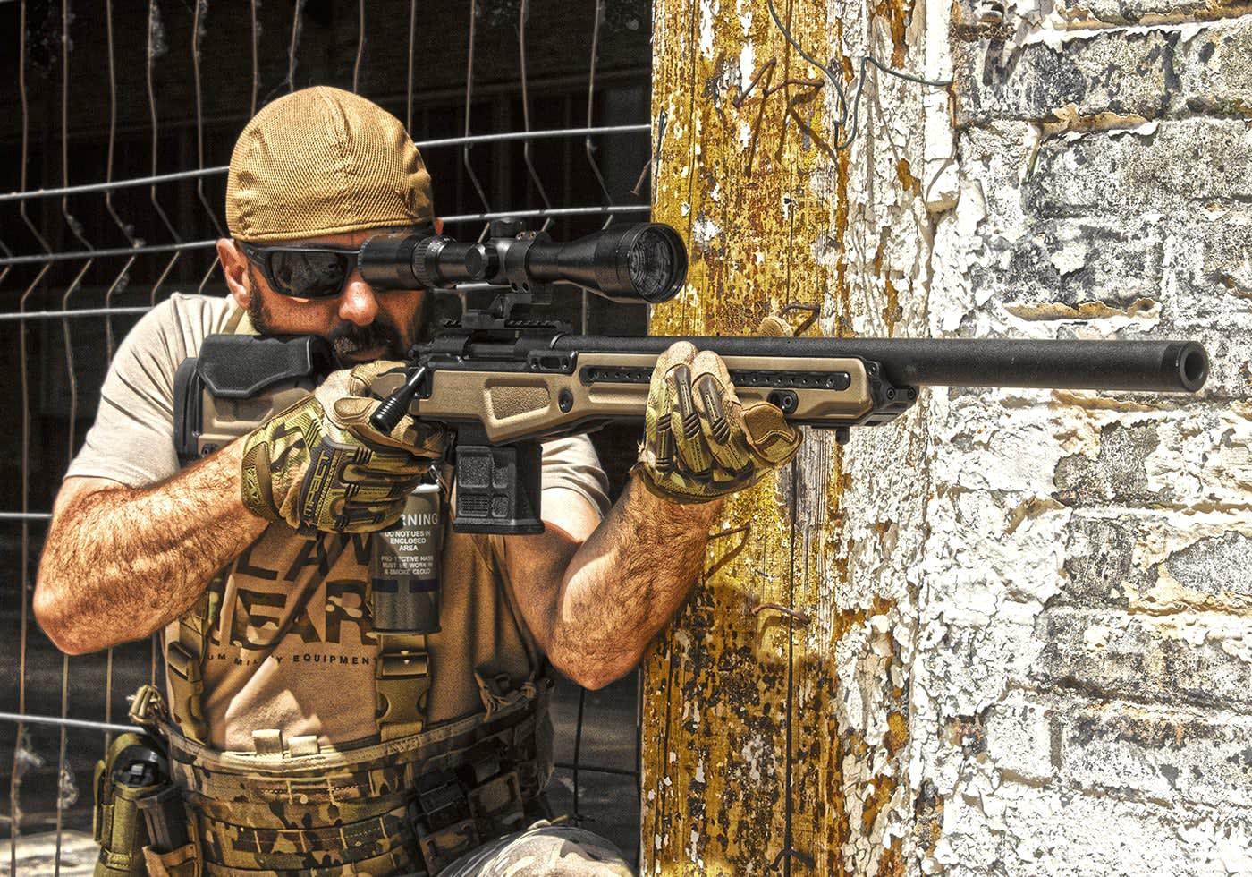 Action Army AAC T10 Bolt Action Sniper Rifle Dark Earth