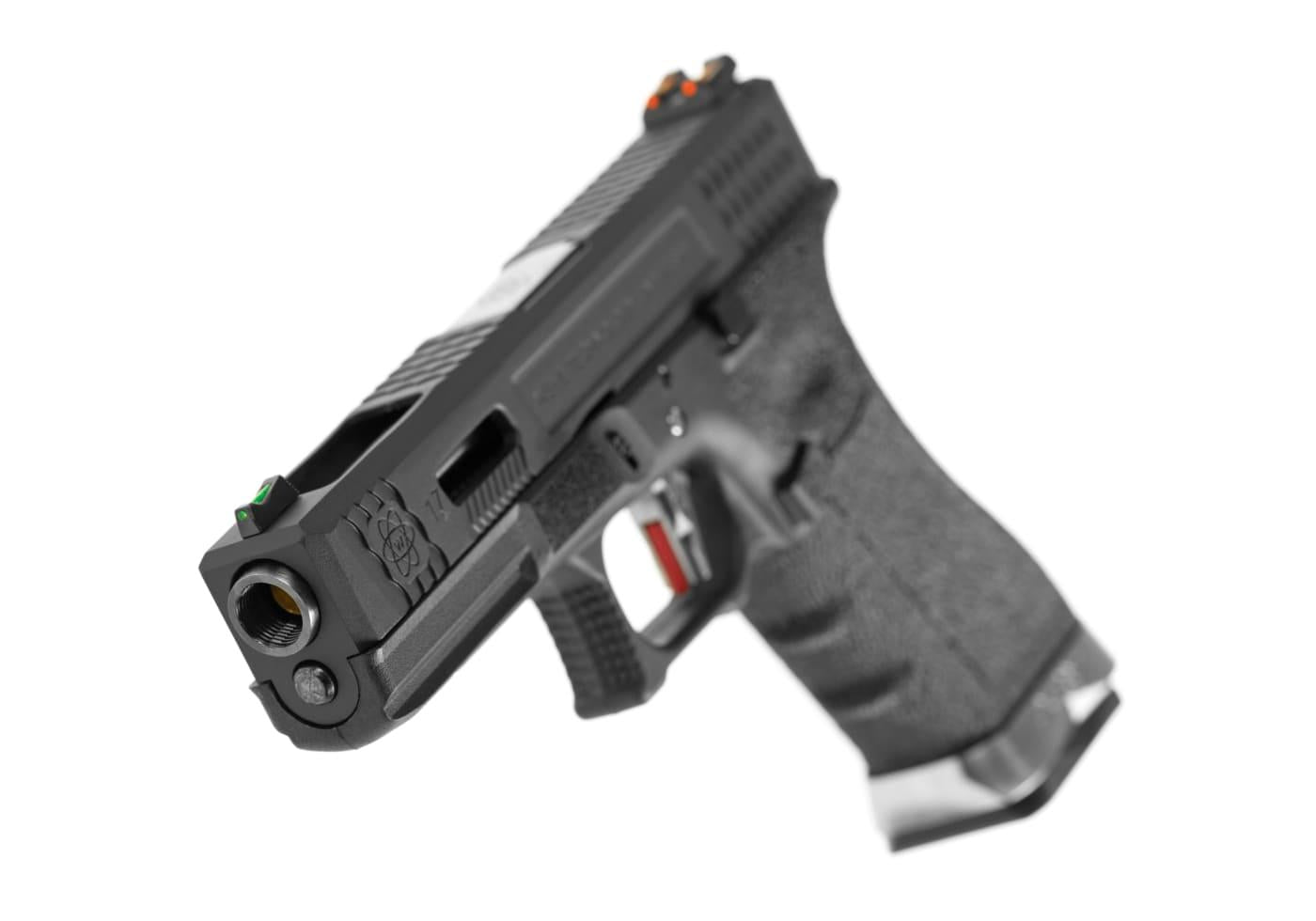 WE G-Force 17 BK Silver Barrel Metal Version GBB Black