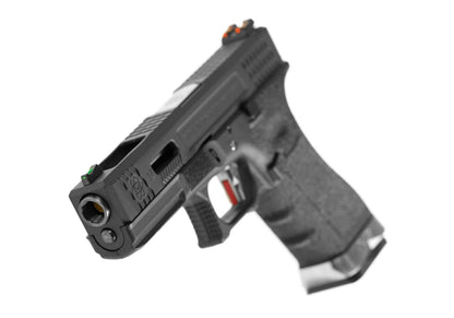 WE G-Force 17 BK Silver Barrel Metal Version GBB Black