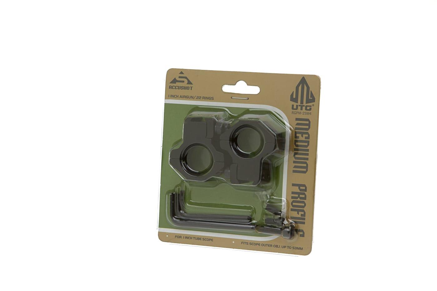 Leapers 25.4mm Airgun Mount Ring Medium Black