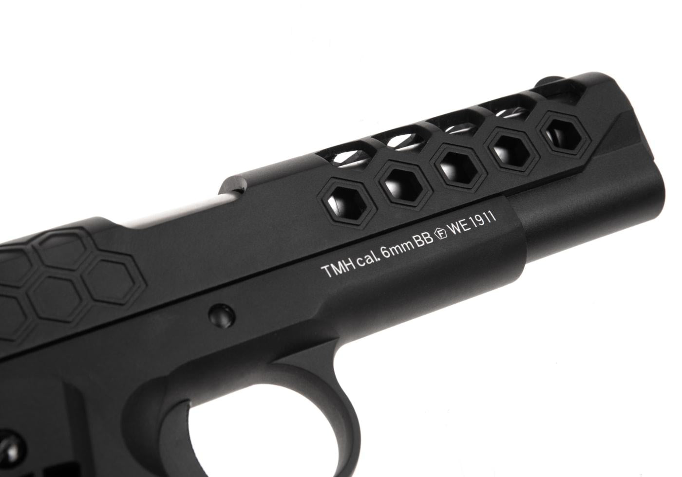WE M1911 Hex Cut Full Metal GBB Black
