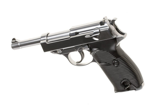 WE P38 Full Metal GBB Silver