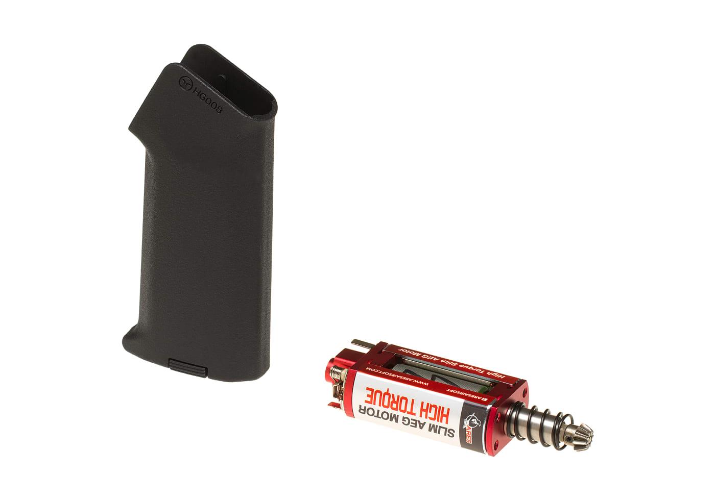 Ares High Torque Slim Motor + Amoeba Slim Pistol Grip Black