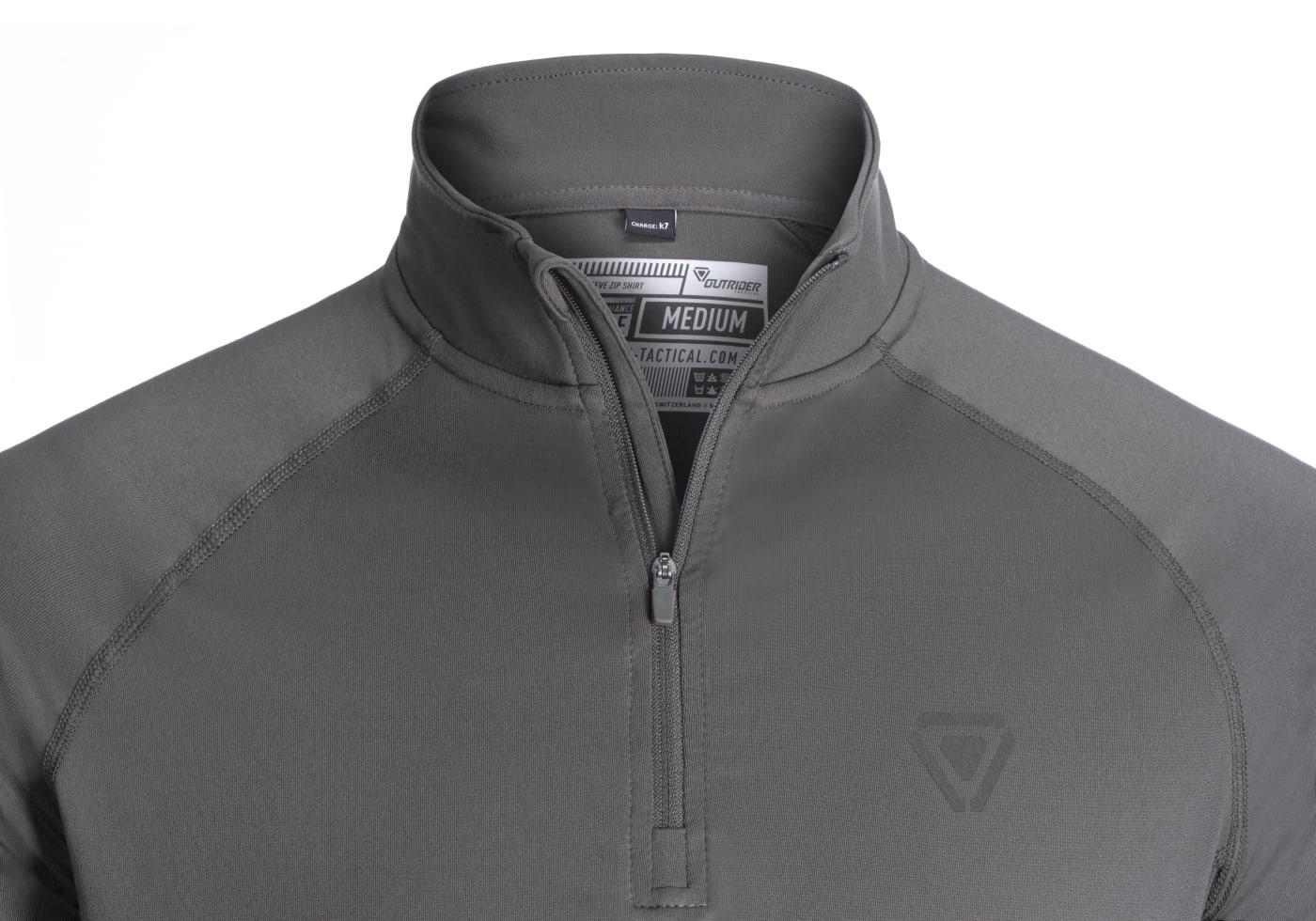 Outrider T.O.R.D. Long Sleeve Zip Shirt Wolf Grey