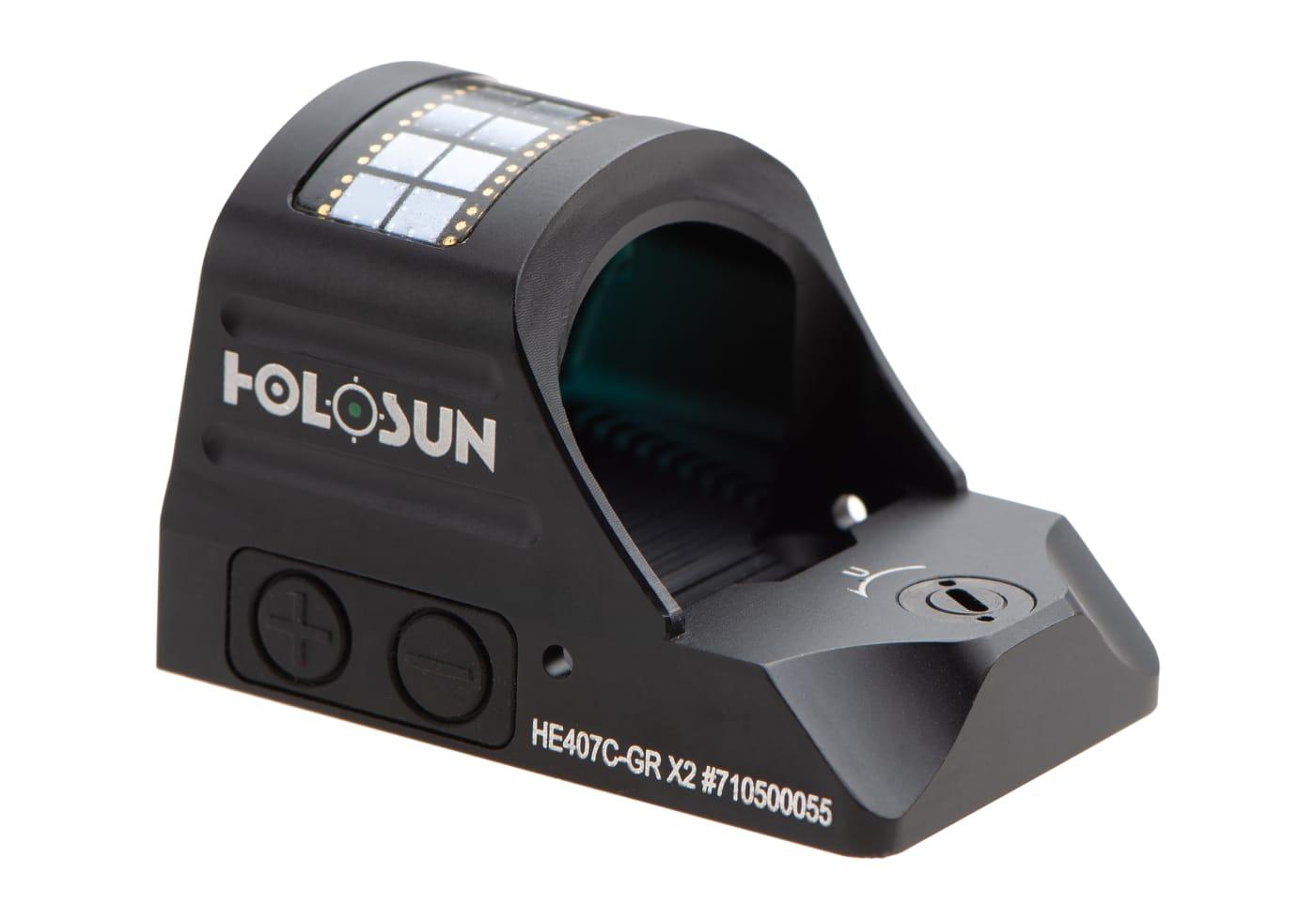 Holosun HE407C-GR X2 Elite Solar Green Dot Sight Black