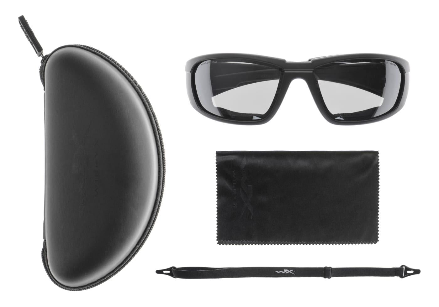 Wiley X WX Boss Silver Flash Grey Black