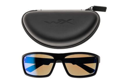 Wiley X WX Peak Captivate Polarized Blue Mirror Black