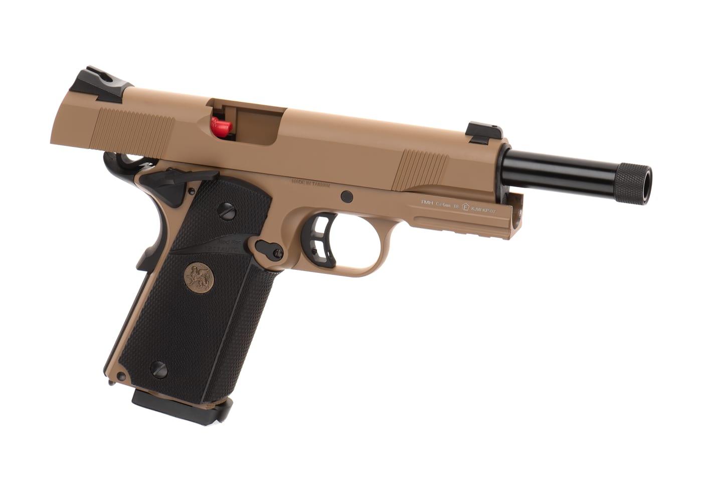 KJW M1911 MEU TBC Full Metal GBB Pistol Tan