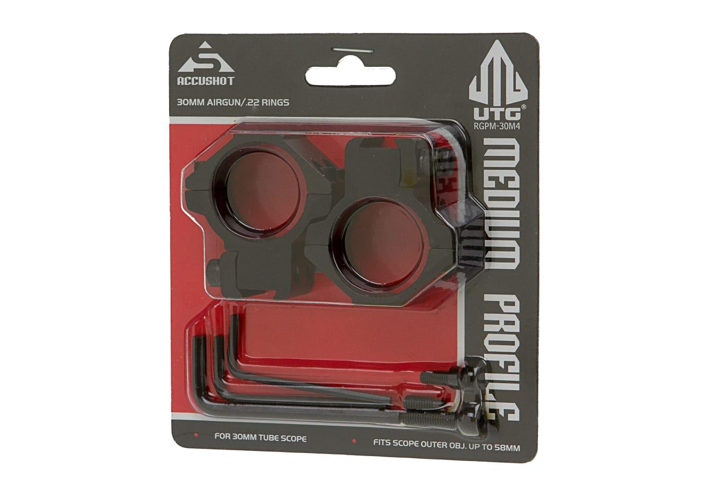 Leapers 30mm Airgun Mount Ring Medium Black