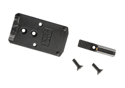Action Army AAP01 Steel RMR Adapter & Front Sight Set Black