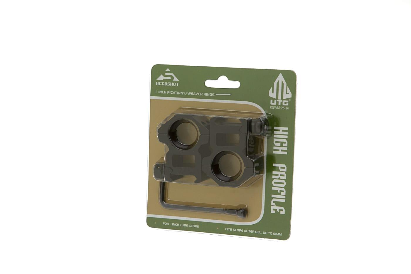 Leapers 25.4mm Mount Rings High Black