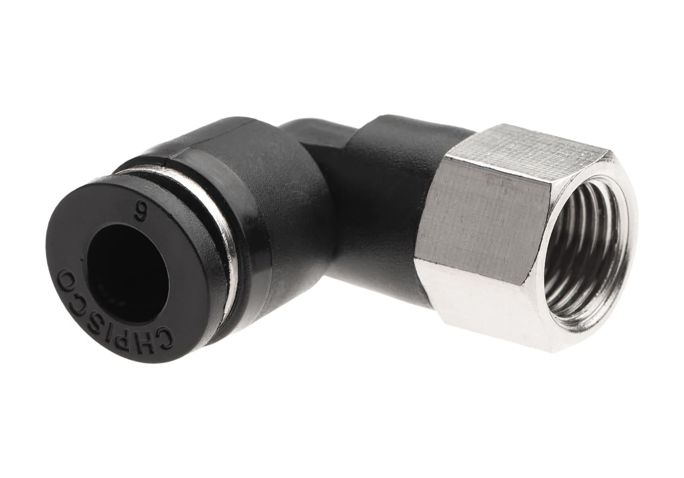 EpeS HPA 6mm Hose Coupling 90 Degree - Inner 1/8 NPT