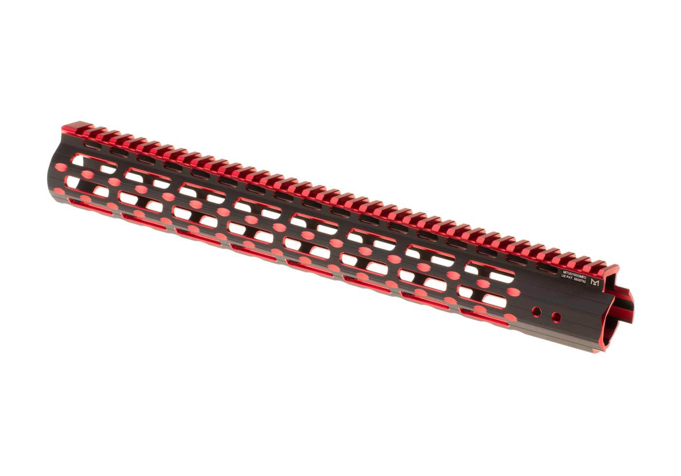 Leapers AR-15 15.3 Inch Super Slim Free Float Handguard M-LOK Black/Red