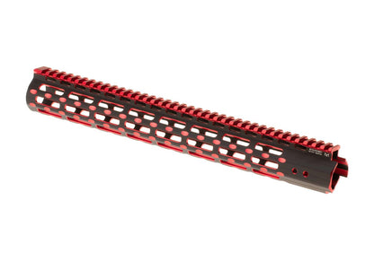 Leapers AR-15 15.3 Inch Super Slim Free Float Handguard M-LOK Black/Red