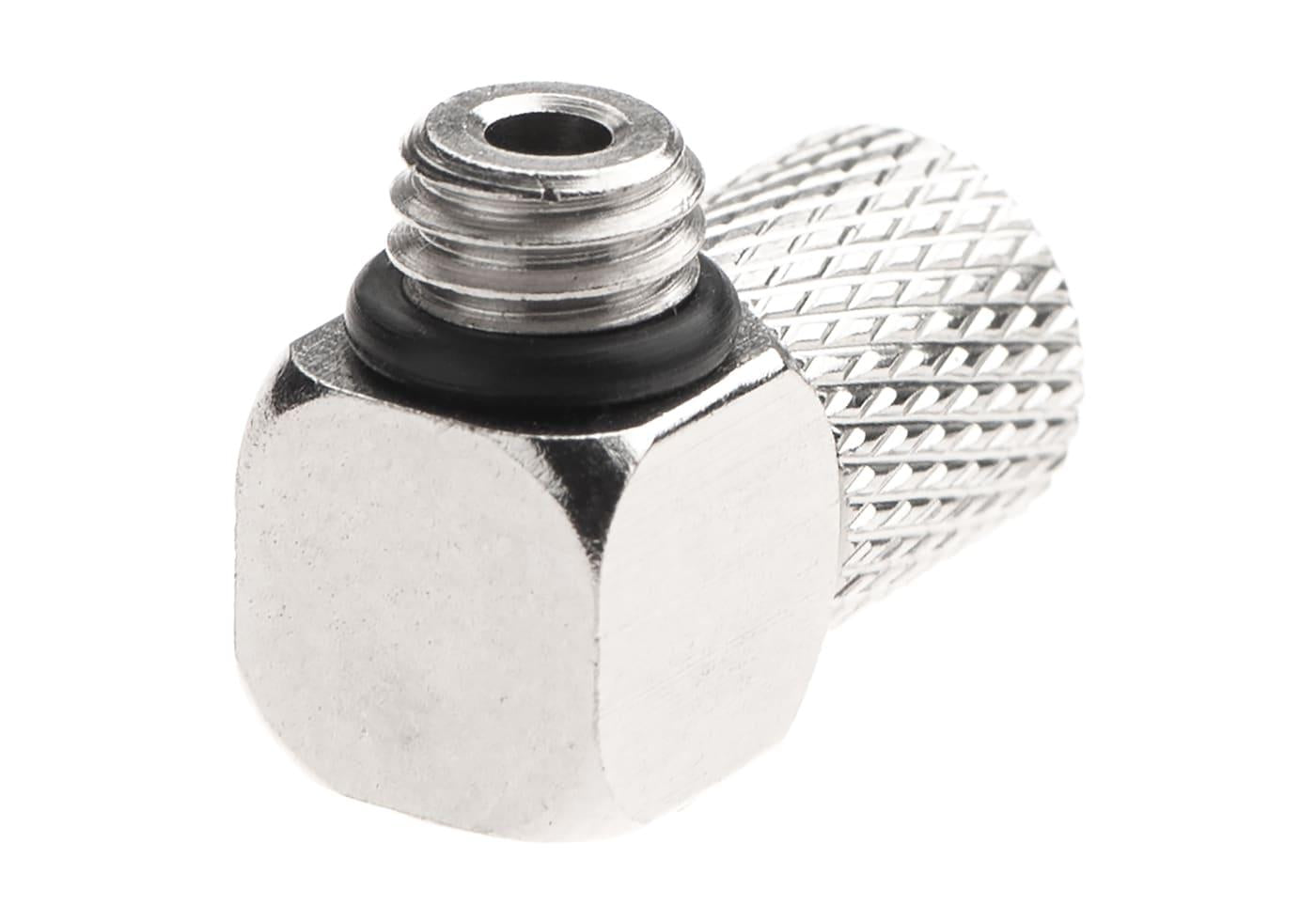 EpeS HPA 6mm Hose Coupling with Screwed Catch 90 Degree - Outer M6 Thread