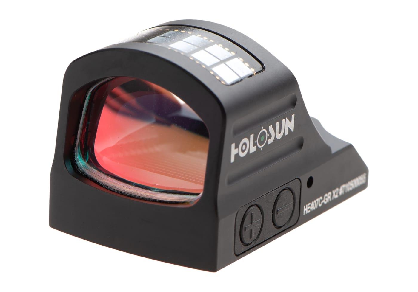 Holosun HE407C-GR X2 Elite Solar Green Dot Sight Black