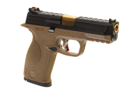 WE WET-05 BK Gold Barrel Metal Version GBB FDE