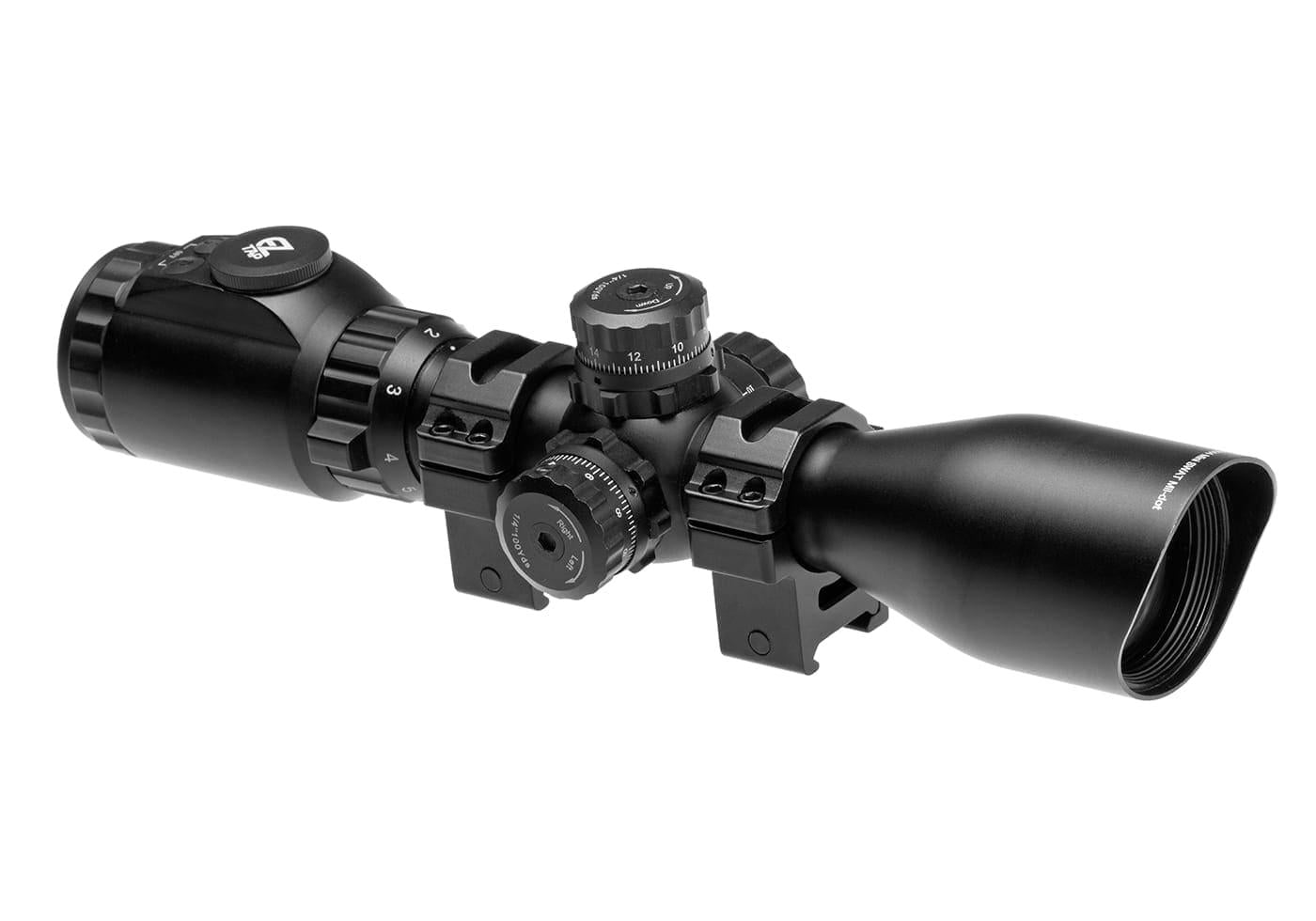 Leapers 2-7x44 30mm LAOIEW Accushot Scout TS Rifle Scope Black