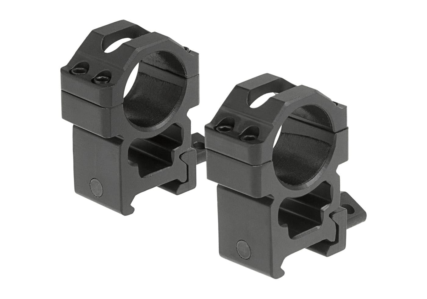 Leapers 25.4mm CNC Mount Rings High Black